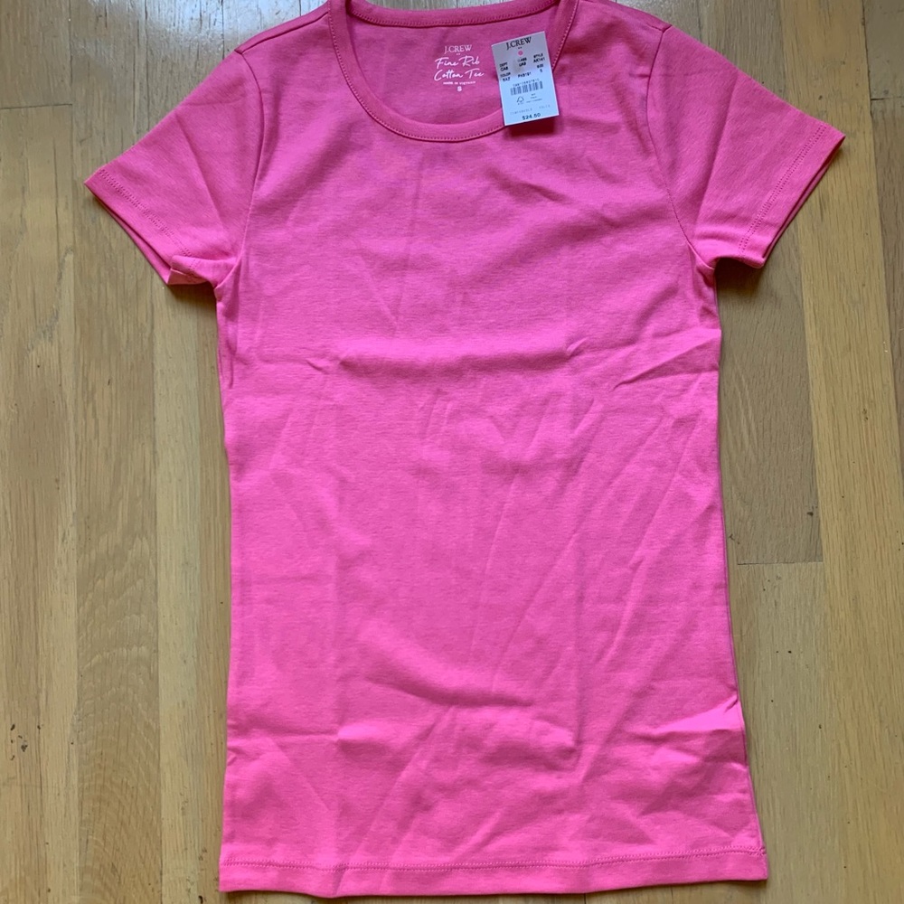 NWT J.Crew Factory Fine Rib Cotton tee